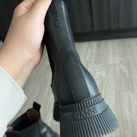 Ganni Black Chunky Chelsea Boots 42 - Picture 6 of 10